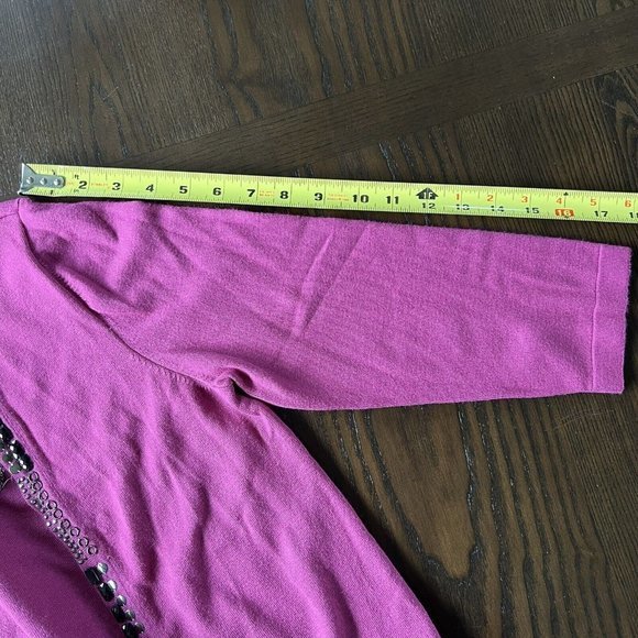 Alfred Dunner Petite Womens Size Petite Medium Faux Twinset Sweater Set Purple - Picture 7 of 7